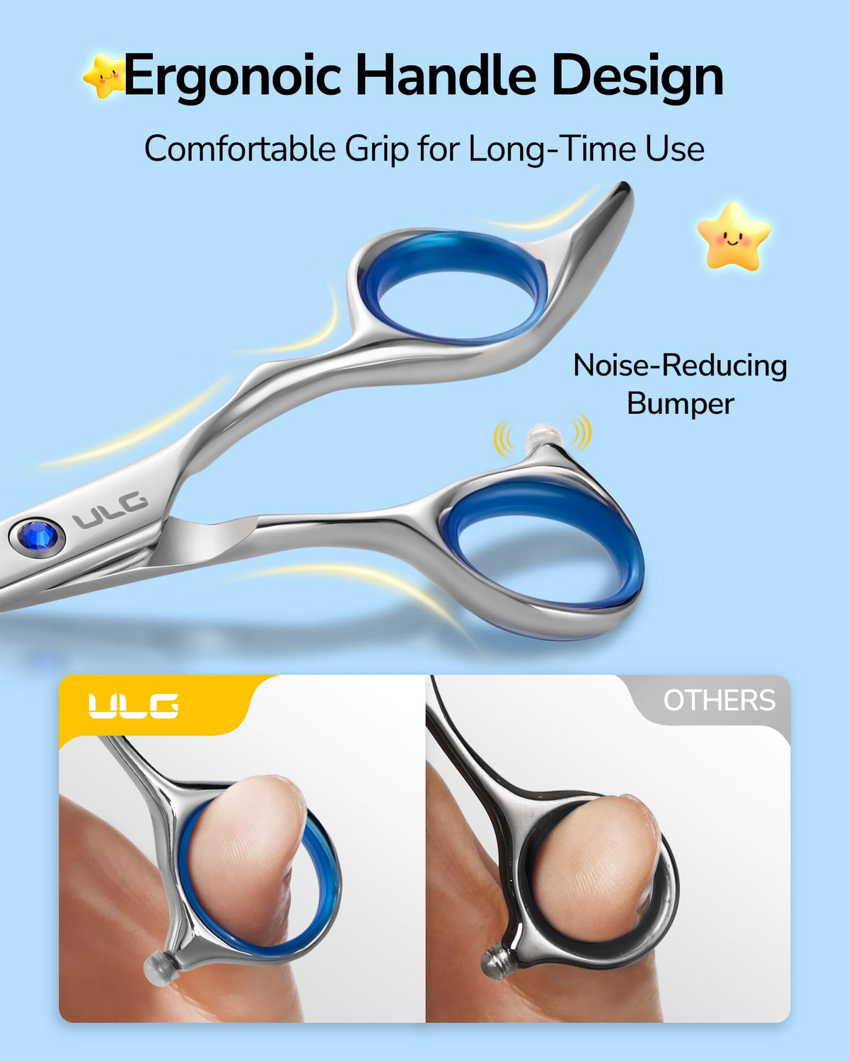 ULG dual-density comb helps guide accurate, comfortable cuts.