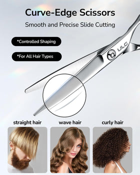 ULG 6.5-inch barber scissors ideal for professional salons and home haircutting