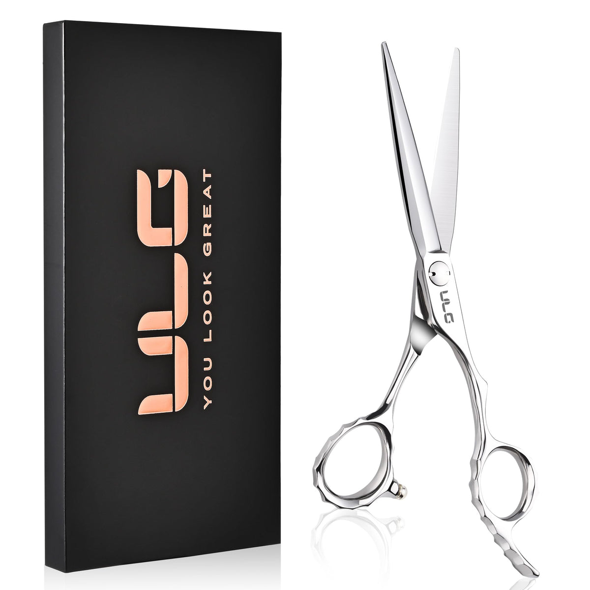 ULG hair cutting scissors 6.5-inch blades deliver smooth results for salon-quality styling.