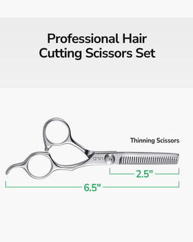 ULG thinning scissors ergonomic offset grip reduces thumb strain