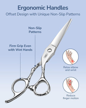 Close-up of hand-honed edge on ULG scissors
