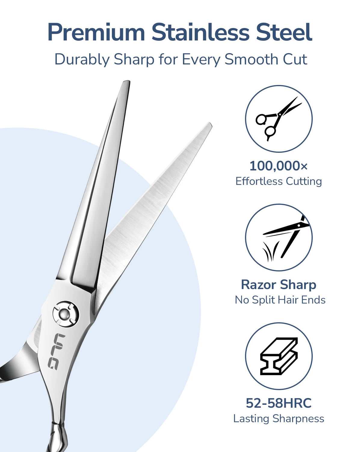 ULG 440C Japanese stainless steel blades for lasting sharpness