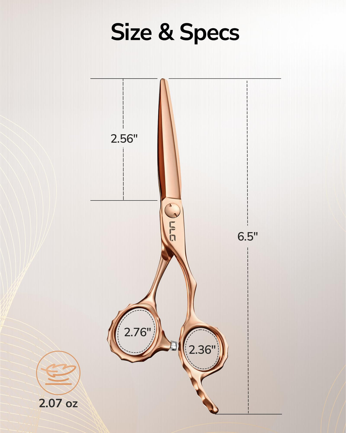 ULG lightweight 2.07 oz design supports comfortable all-day cutting.