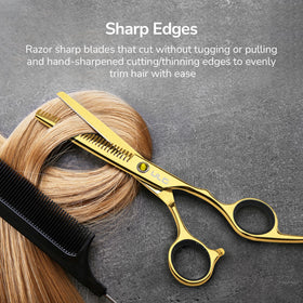 ULG professional ergonomic offset handle reduces wrist strain during styling