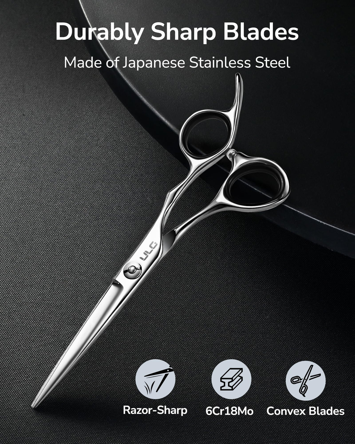 ULG ergonomic offset handles reduce hand fatigue during long styling sessions