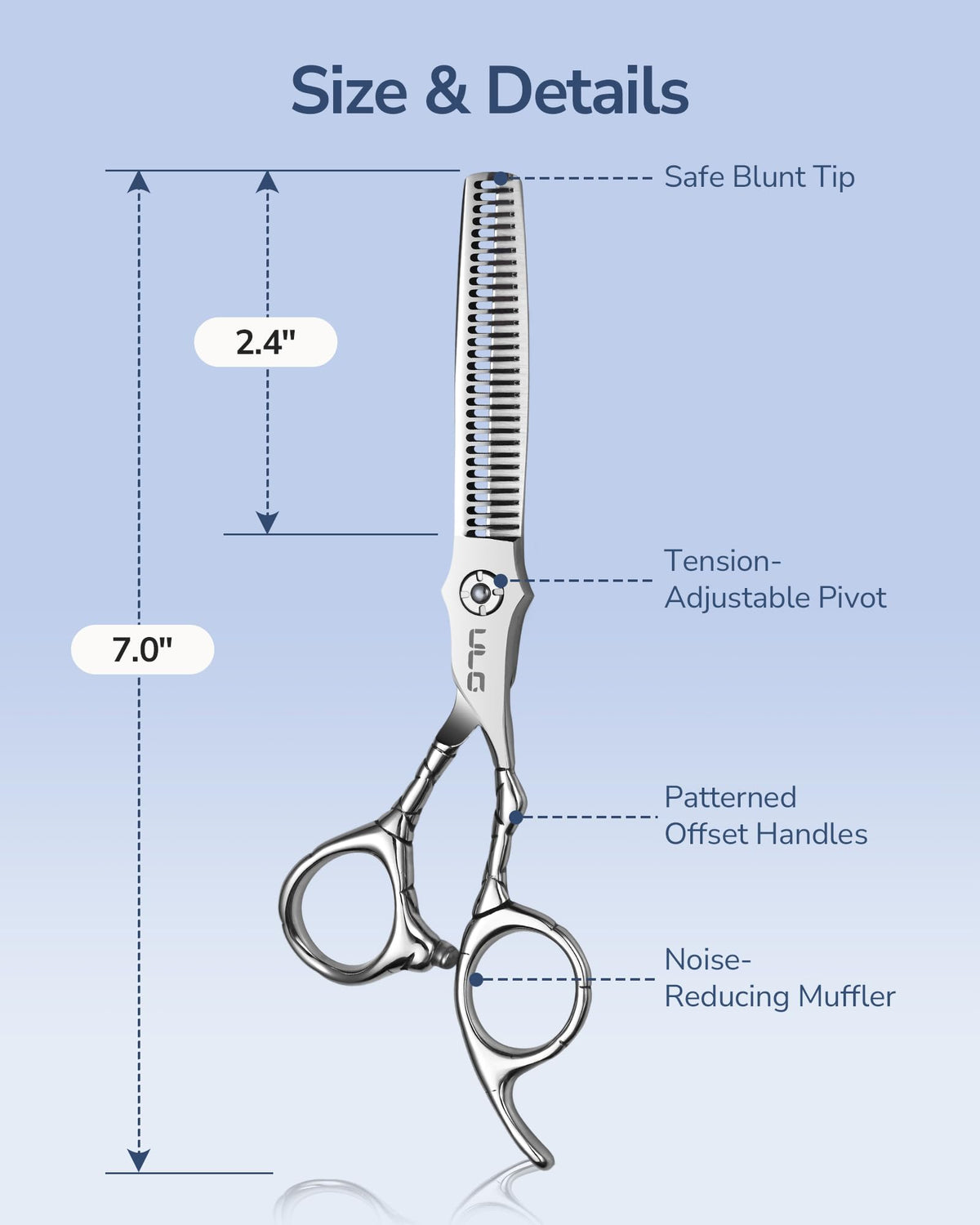 ULG professional shears created for stylist and home use with premium build
