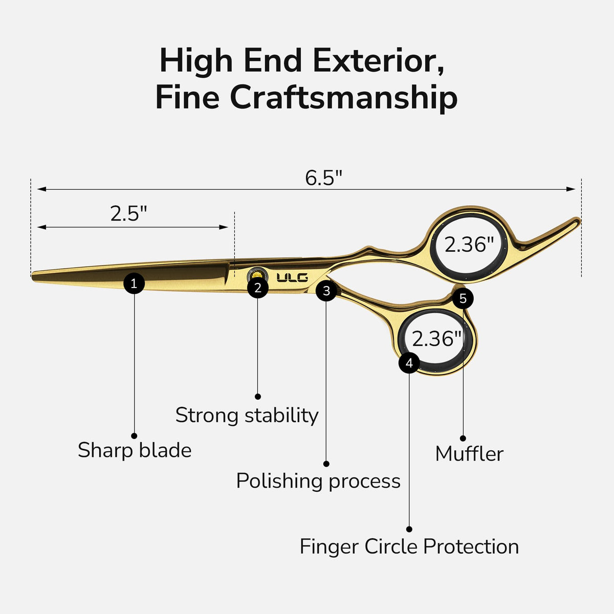 ULG salon kit image showing scissors and thinning shears for home or pro use