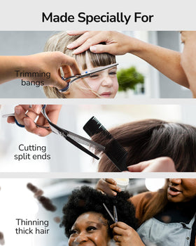 ULG salon texturizing scissors ergonomic design for controlled thinning.