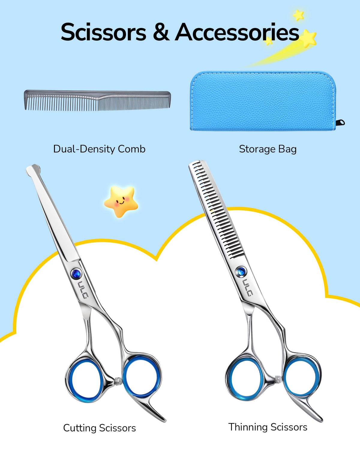 ULG storage bag keeps scissors organized and ready.