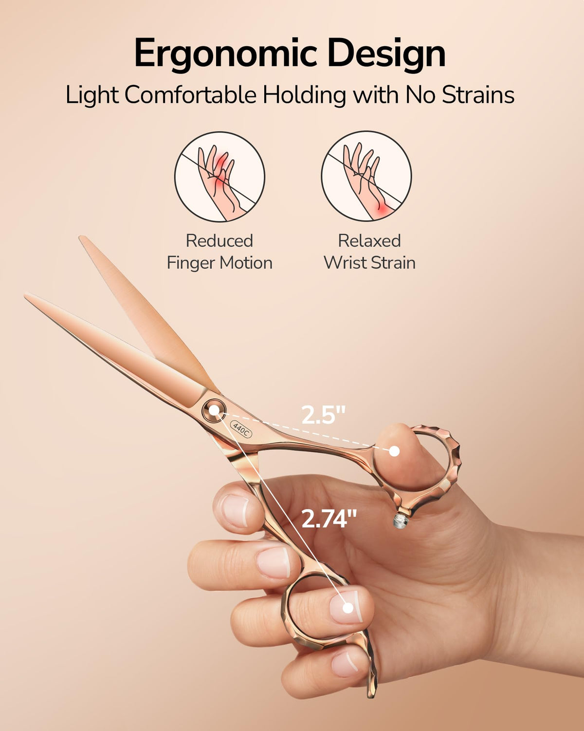 ULG tension-adjustable pivot lets you customize tension for your cutting style.