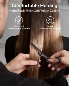 ULG Texturizing Shears deer tooth blades create soft layers without harsh lines.