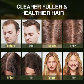 Ulluxe Batana hair strands with natural shine after washing.