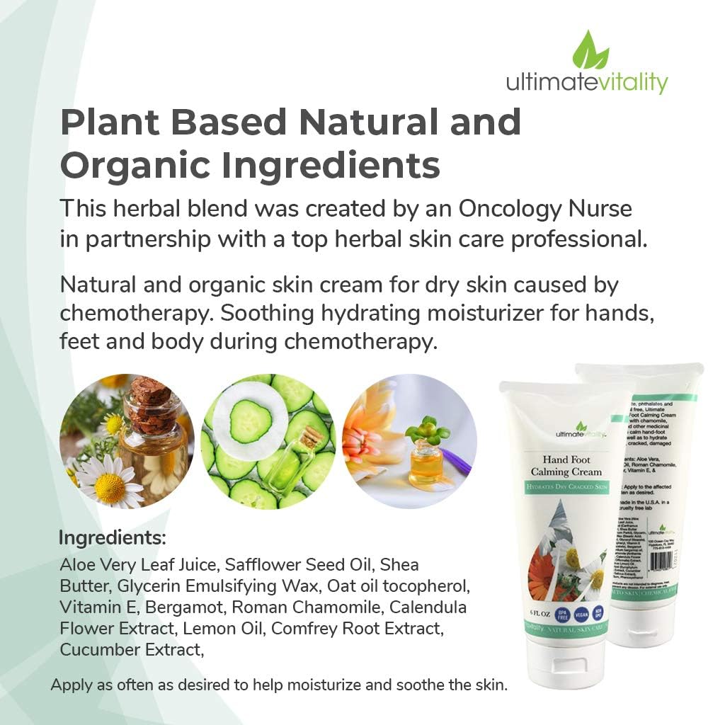 Applying UltimateVitality Hand Foot Cream to dry skin for daily relief.