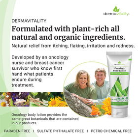 UltimateVitality Oncology Cream ingredients panel, plant-based botanicals nourish skin