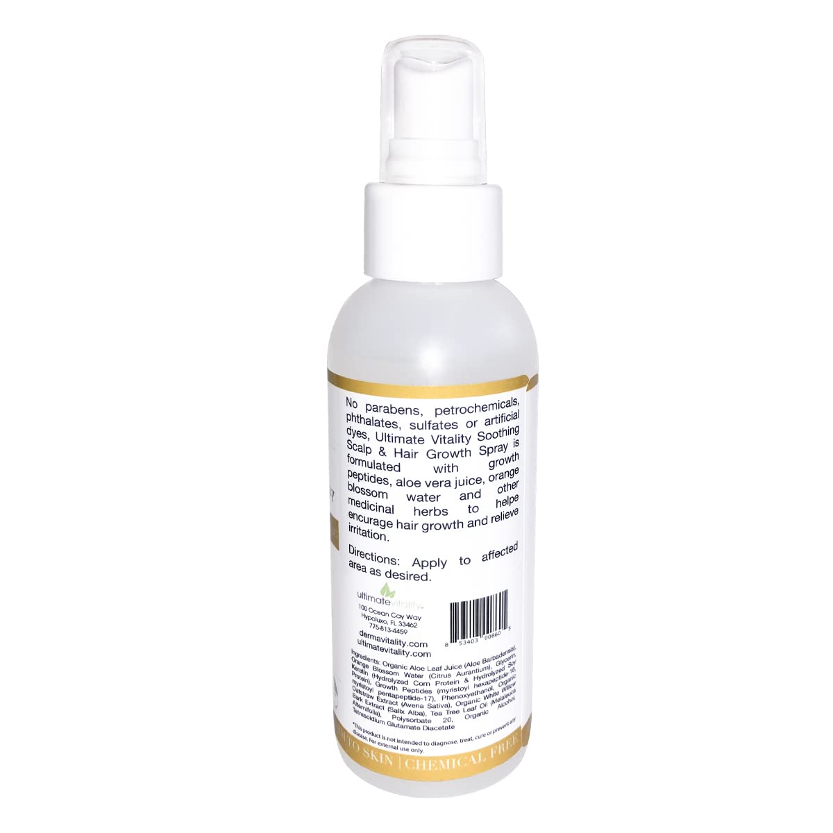 Vegan friendly tropical fragrance mist from UltimateVitality for refreshing routine.