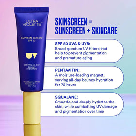 Swatch of Ultra Violette Supreme Screen as a makeup base.