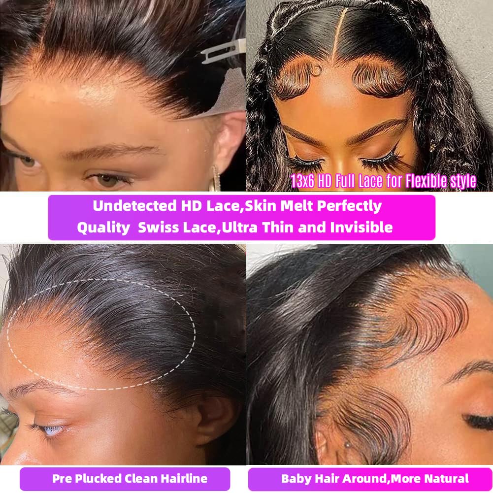 UltraFlower wig with pre-plucked hairline and baby hairs for a natural finish.