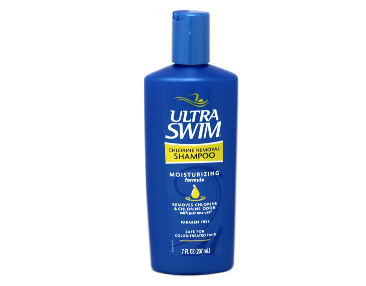 UltraSwim chlorine odor elimination lather shows refreshing post-swim cleanse.