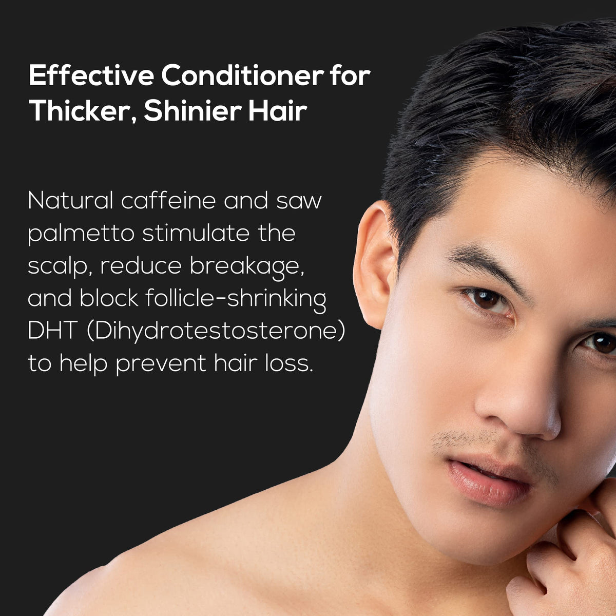 Close-up of Hair Solaye Conditioner label emphasizing nourishment and hydration.