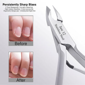 UM Supplies Cuticle Trimmer hangnail remover action enables precise edge cleaning.