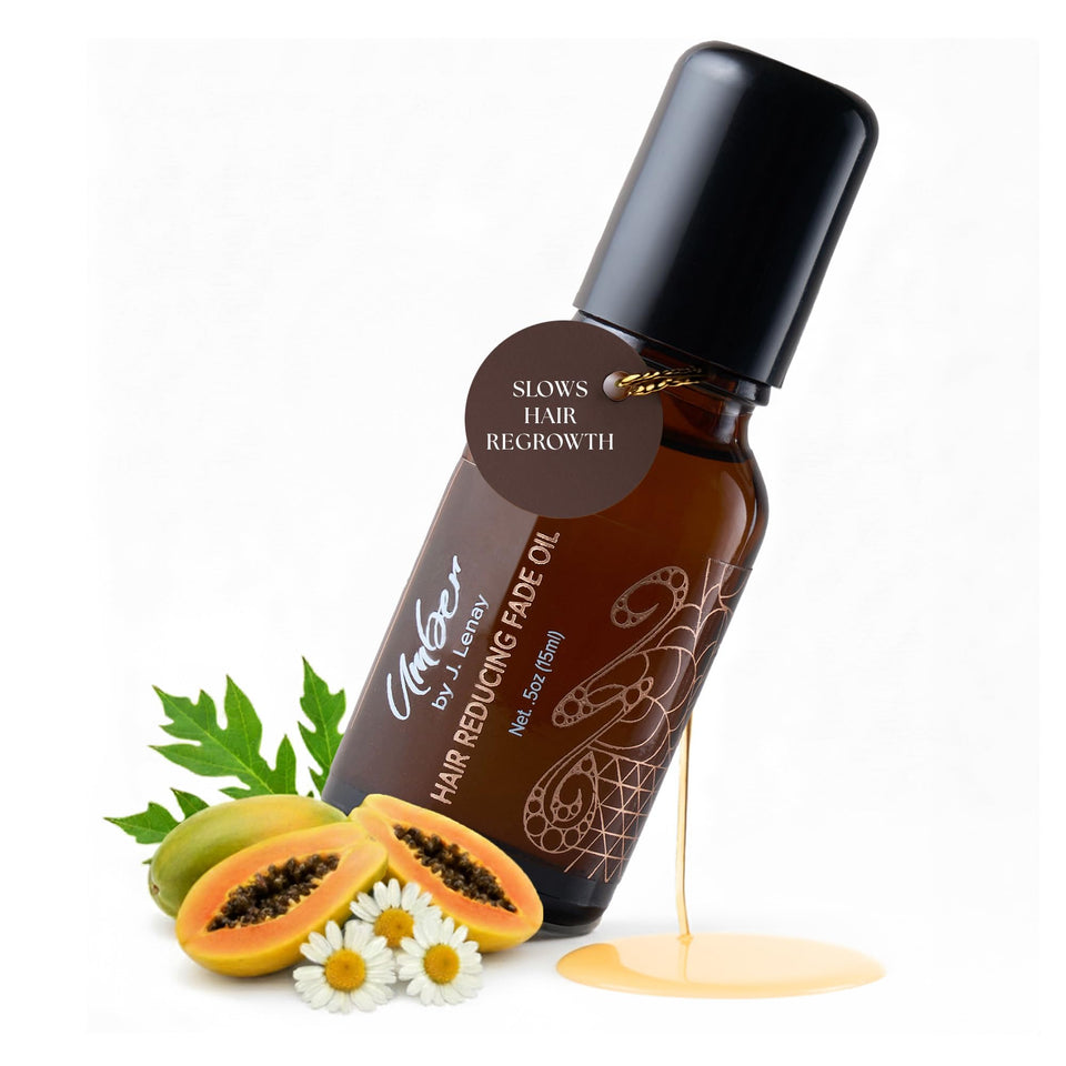 Umber By J. Lenay roll-on bottle for gentle hair reduction on sensitive skin.