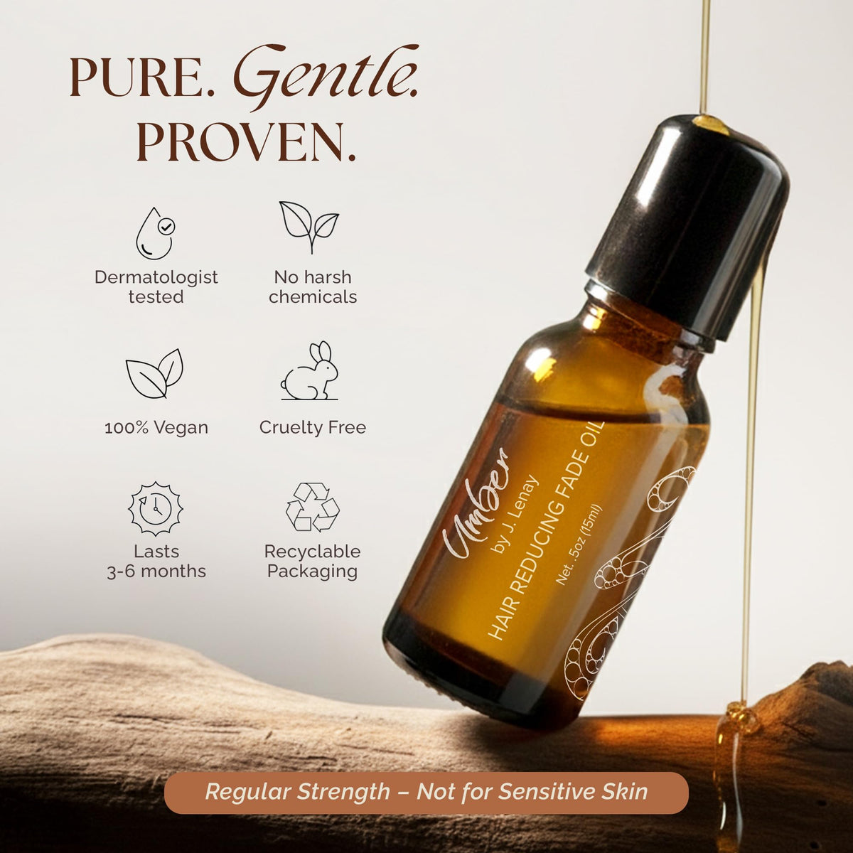 Umber By J. Lenay natural ingredients blend with papaya and oils.