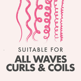 Umberto Giannini Curl Jelly bottle on smooth hair showing frizz control.