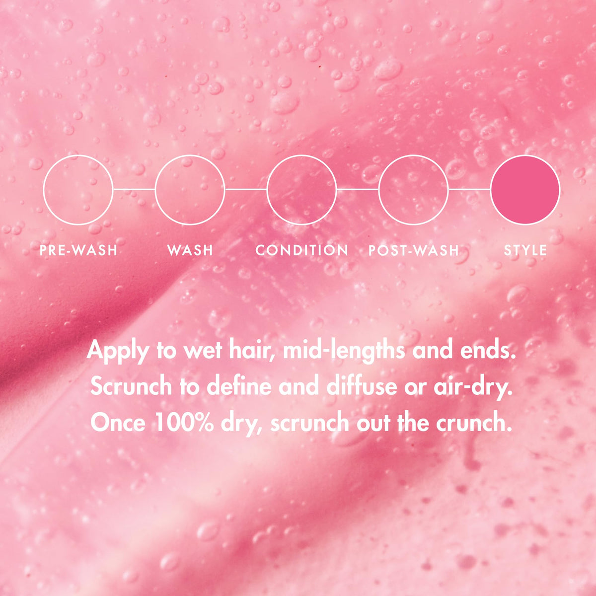 Diffuser-dried curls with added volume after scrunch-drying using Curl Jelly.