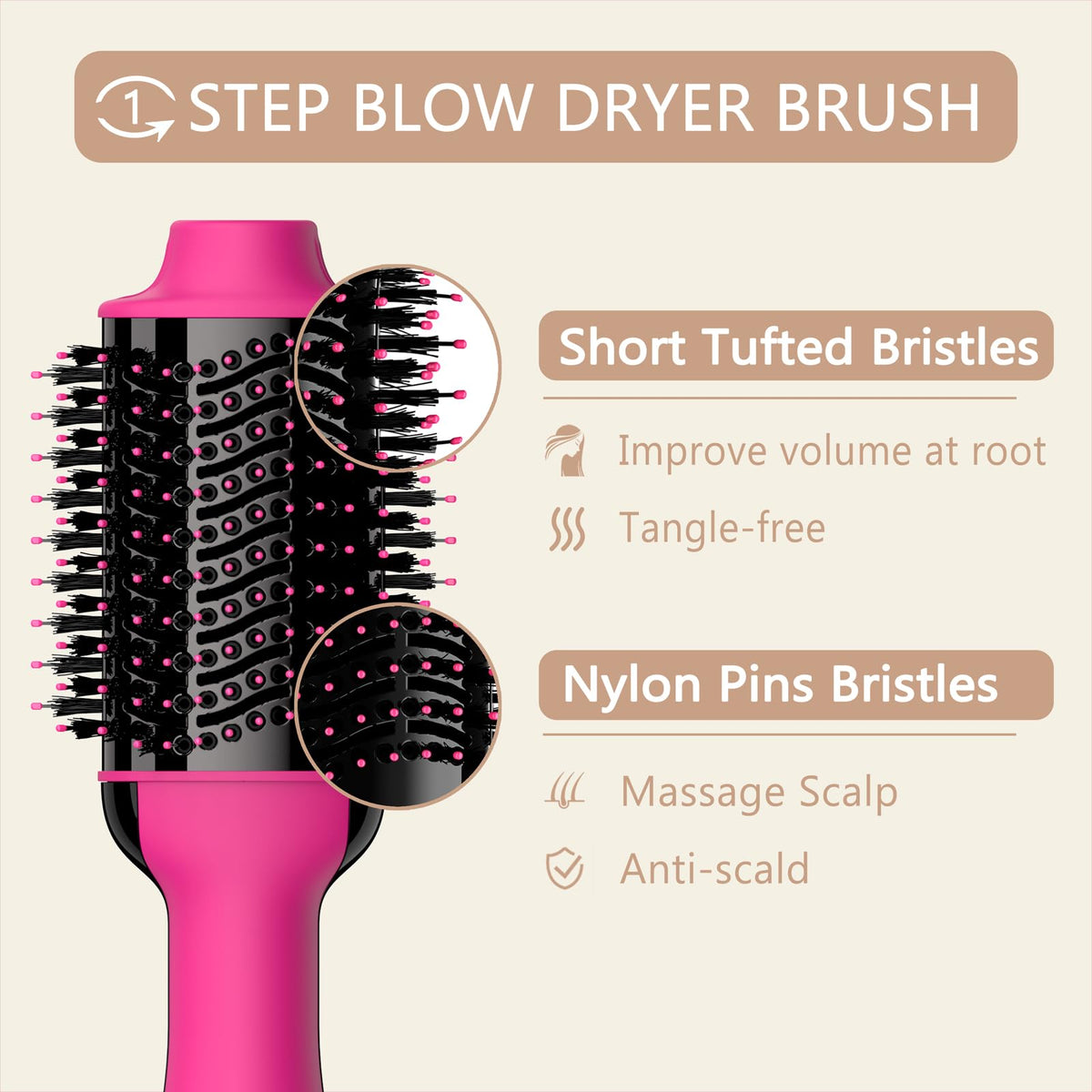 Umeely round-edged barrel adds volume and smooth ends