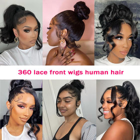 Umeiw 360 full lace with middle or side part for styling flexibility.