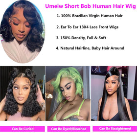 Umeiw Brazilian virgin hair with 150 density for a full, smooth silhouette.