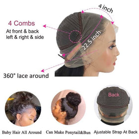 Umeiw full lace wig with natural hairline ideal for versatile updos.