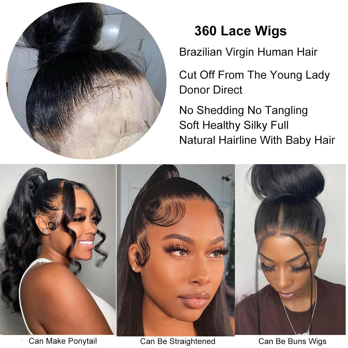 Umeiw pre plucked wig with baby hair delivers a realistic edge.