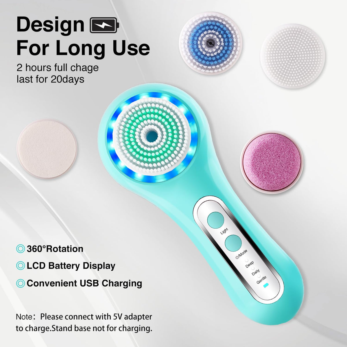 Umickoo brush safe to use in the shower for cleansing routine