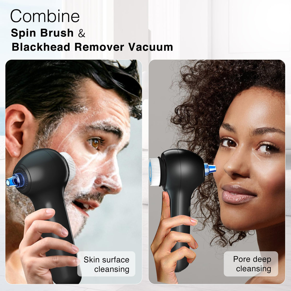 Umickoo rotating brush heads offer gentle cleansing and deeper exfoliation