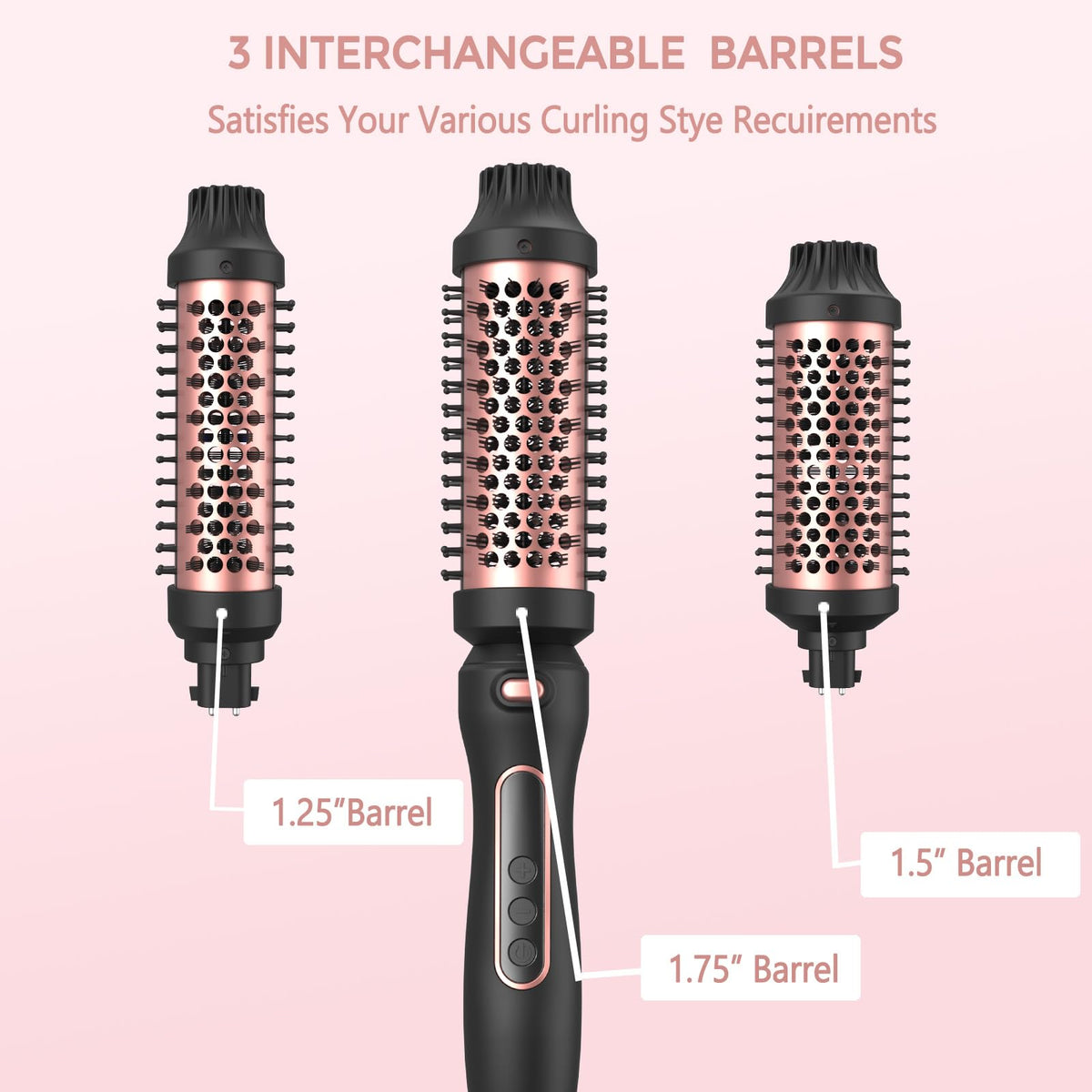 UMIGA Thermal Brush Set tourmaline argan infusion reduces frizz and seals moisture.