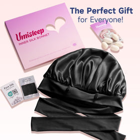 Umisleep curly long hair-friendly wrap demonstrates versatile night use