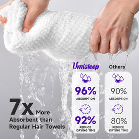 UmiSleep durable microfiber towel ready for 10,000 washes.