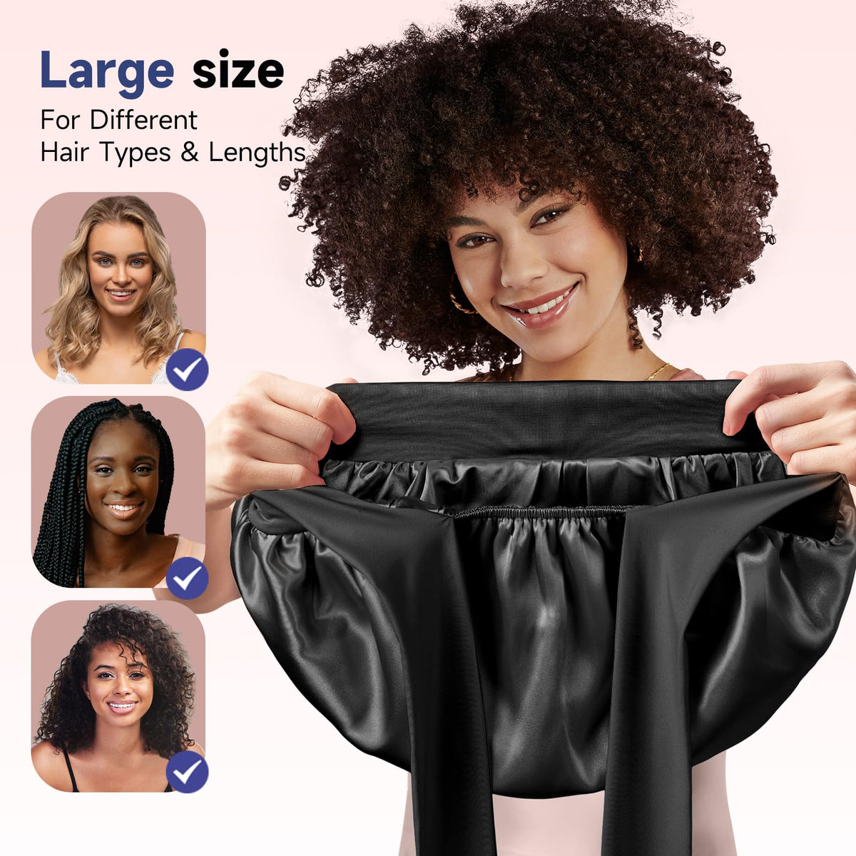 Umisleep elastic tie-band secures fit without digging into the hairline