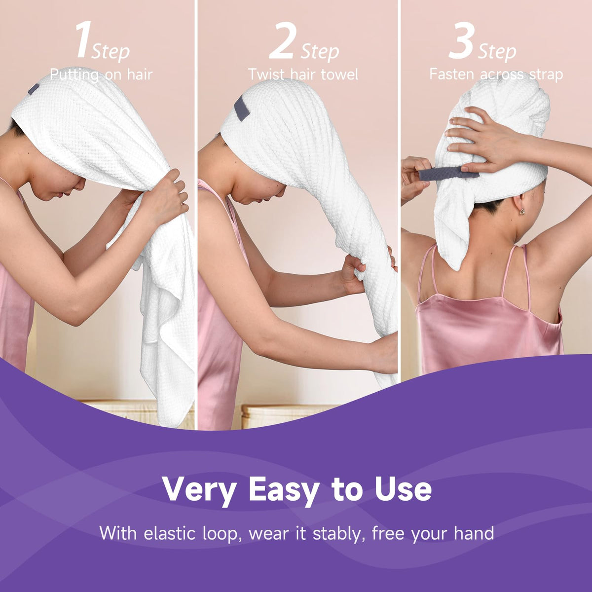 UmiSleep microfiber close-up shows soft, anti-frizz fibers.