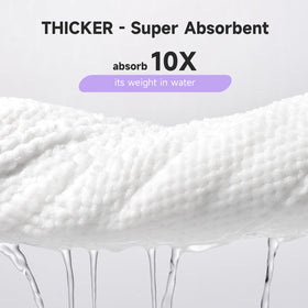 Umisleep pink microfiber hair towel wrap on head for gentle drying.