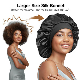 Umisleep double-layer bonnet shows outer satin layer for durability and color.