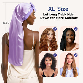 Umisleep double layer silk wrap shields hair and pillows