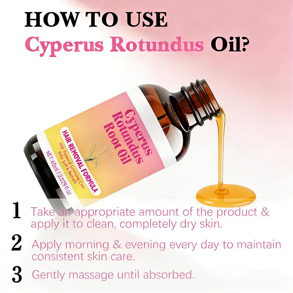Umizze Cyperus Rotundus Root Oil ideal for hair removal use
