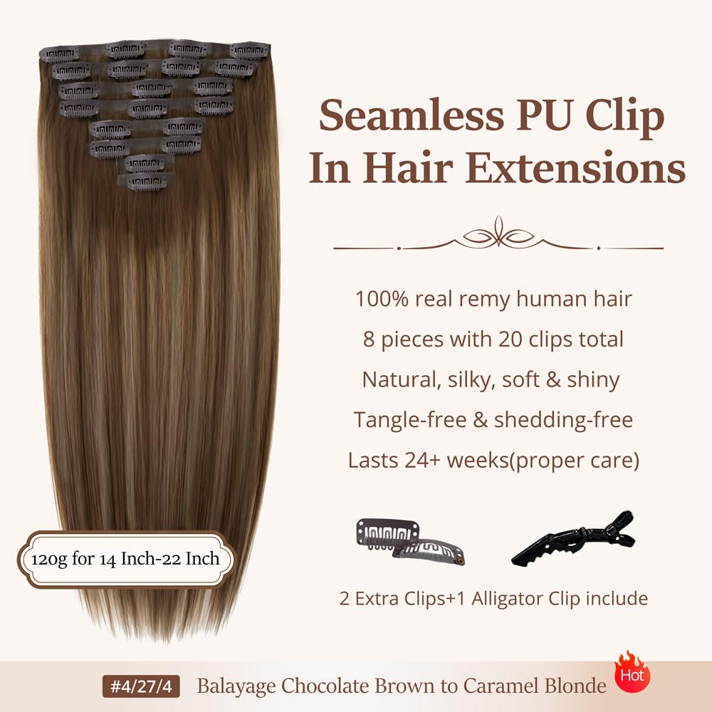 Umuse clip-in extension close-up shows secure clip grip for easy wear.