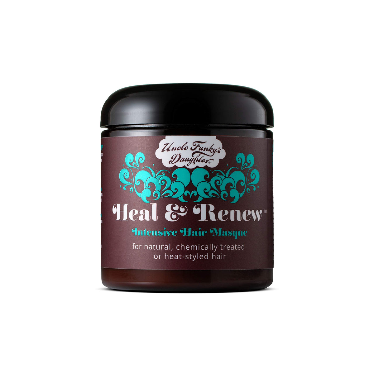 Uncle Funky's Daughter Heal and Renew bottle pour shows moisture release.