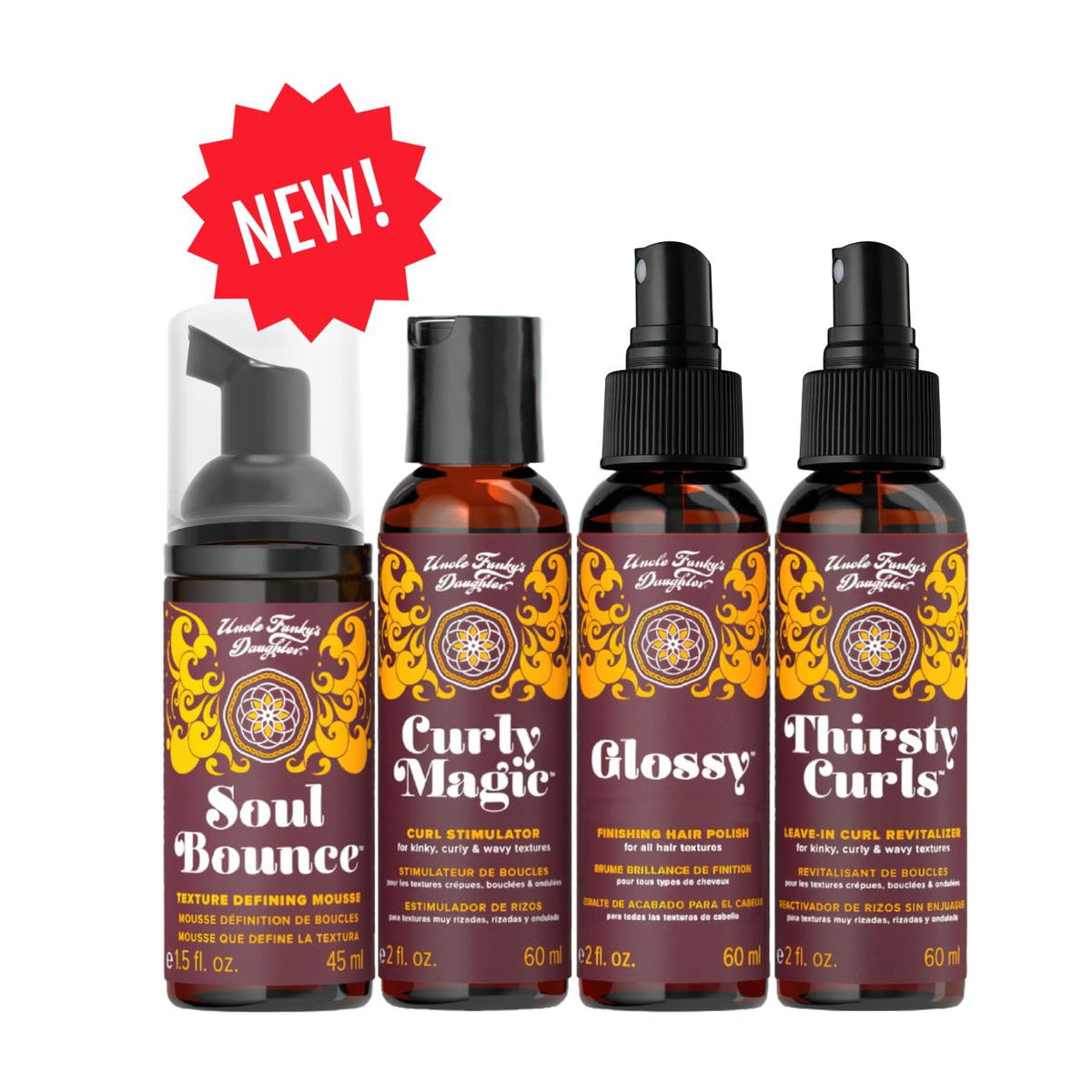 Uncle Funky's Daughter Curly Magic Gel travel size for firm hold and shine