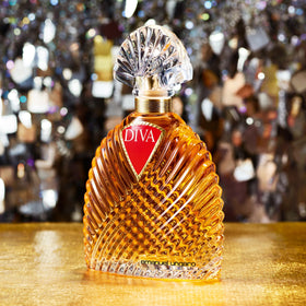 Ungaro Diva on a vanity top signaling sophisticated femininity.