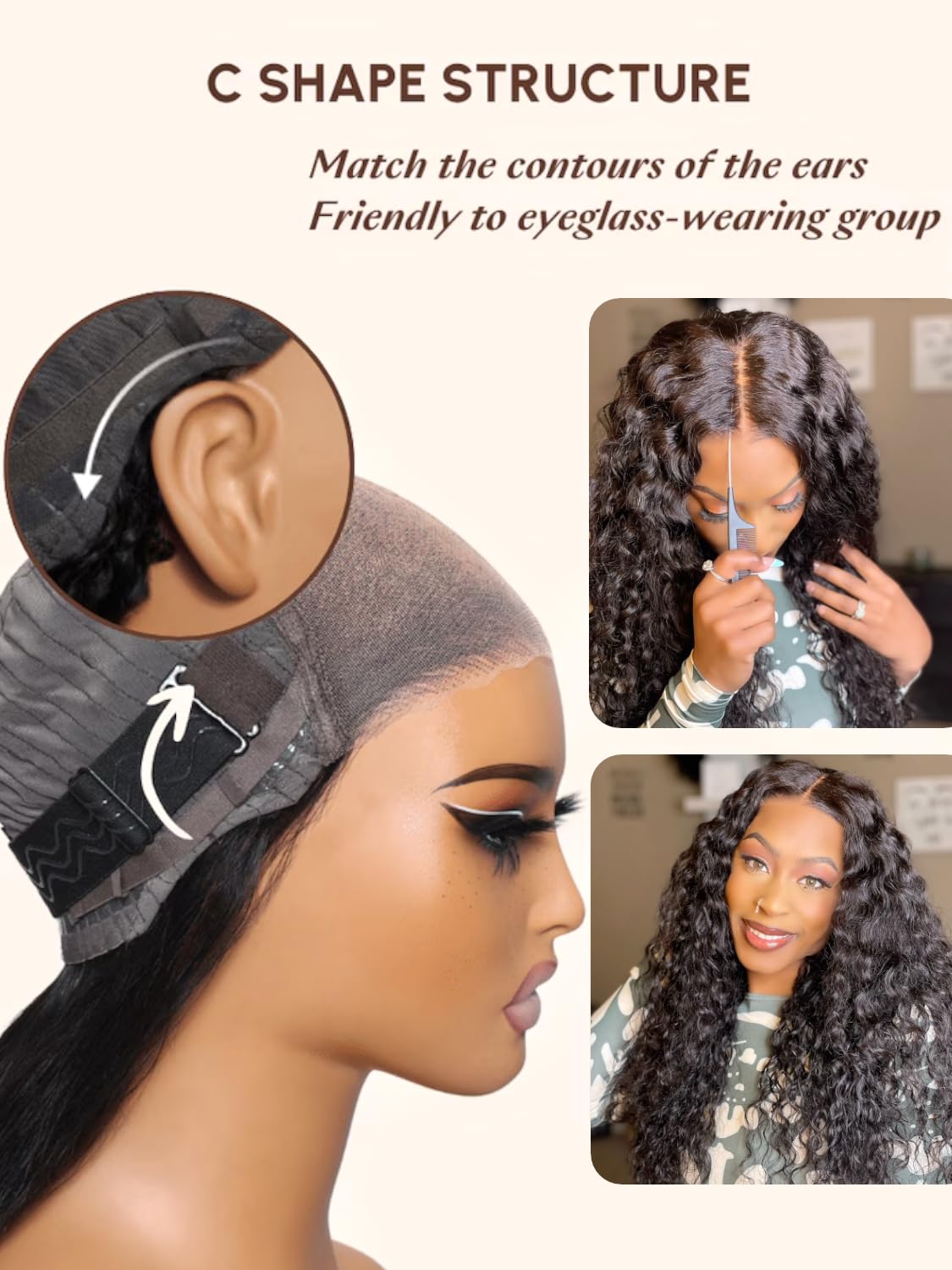 UNICE beginner-friendly glueless wig for easy setup