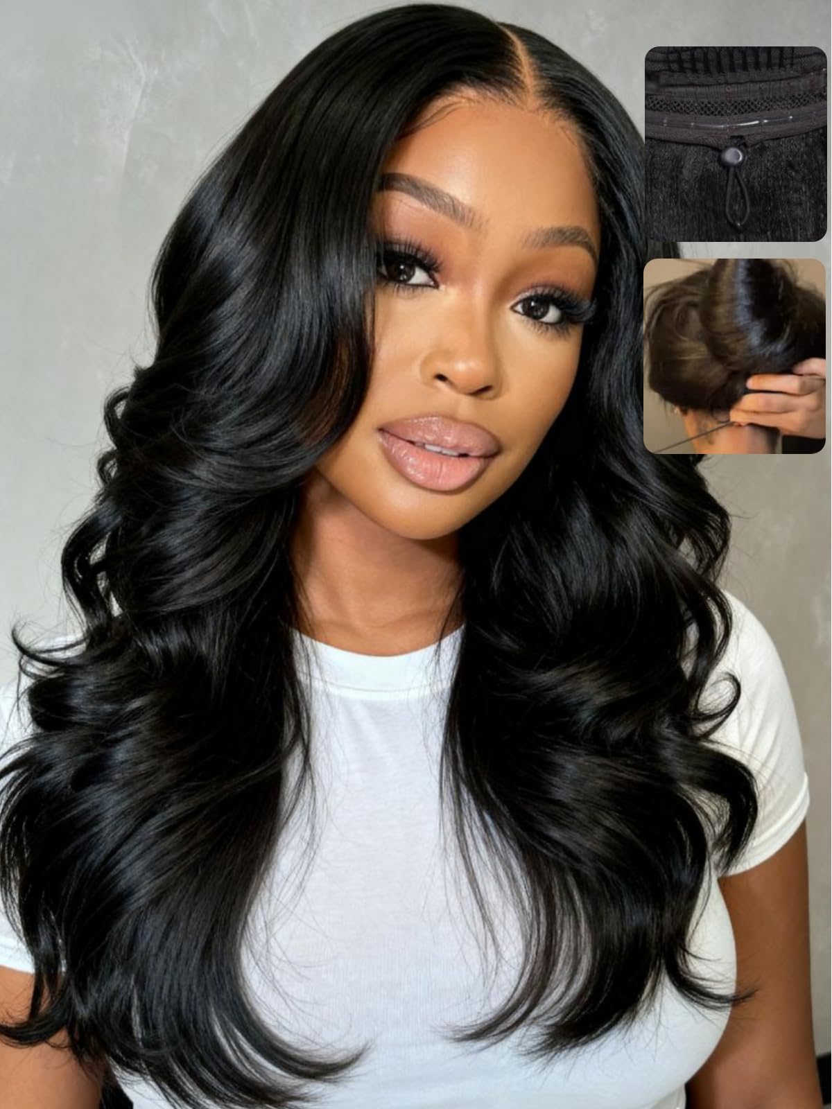 UNICE butterfly cut body wave lace front wig with natural hairline and easy daily wear.